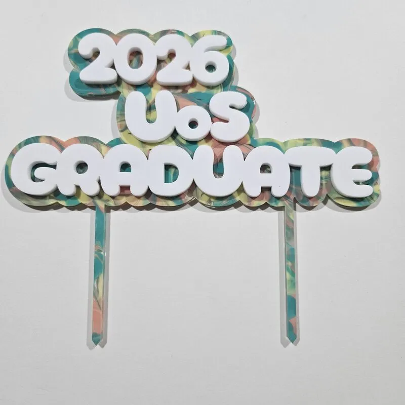 Layered Cake Topper Example - Two Stakes Design